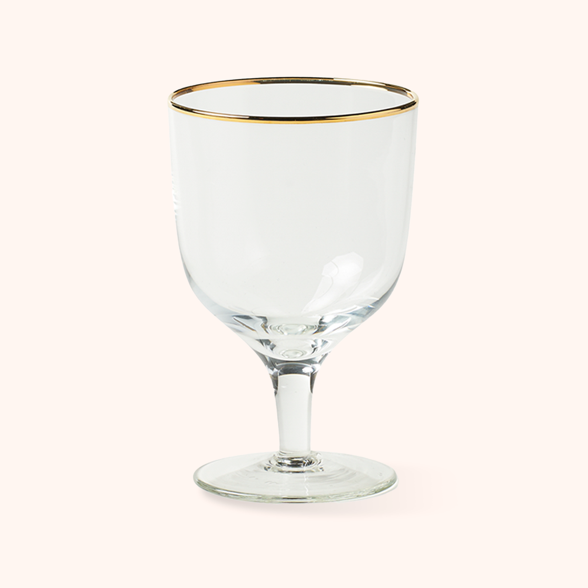 Set of 6 Clear Water Goblets