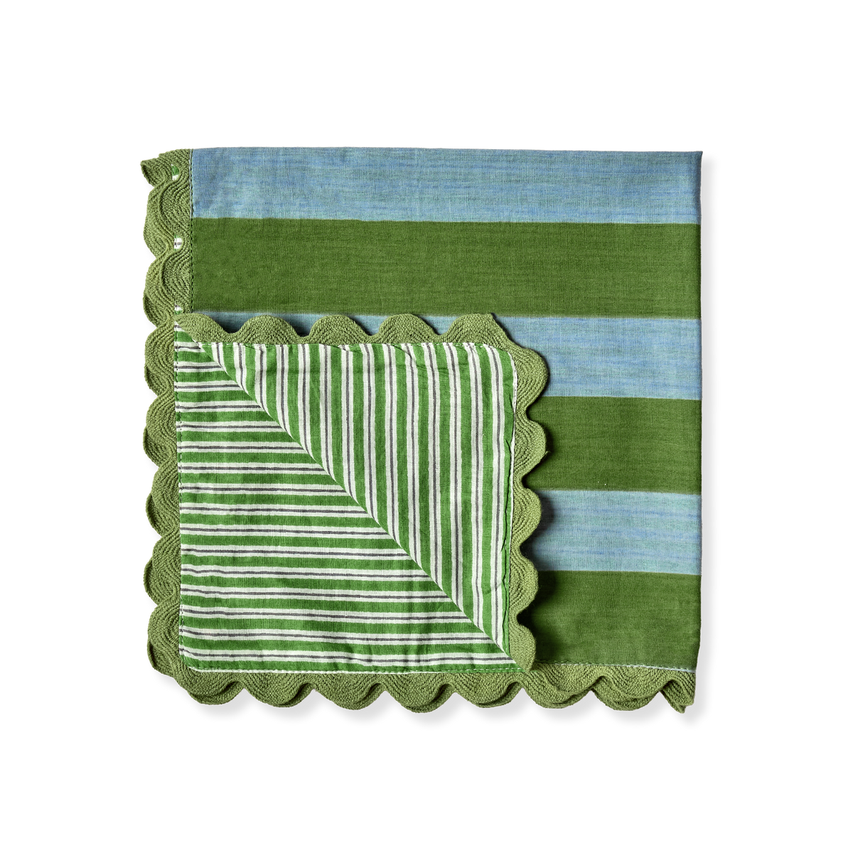 Set 2 Tovaglioli Double Face Verde/Azzurro