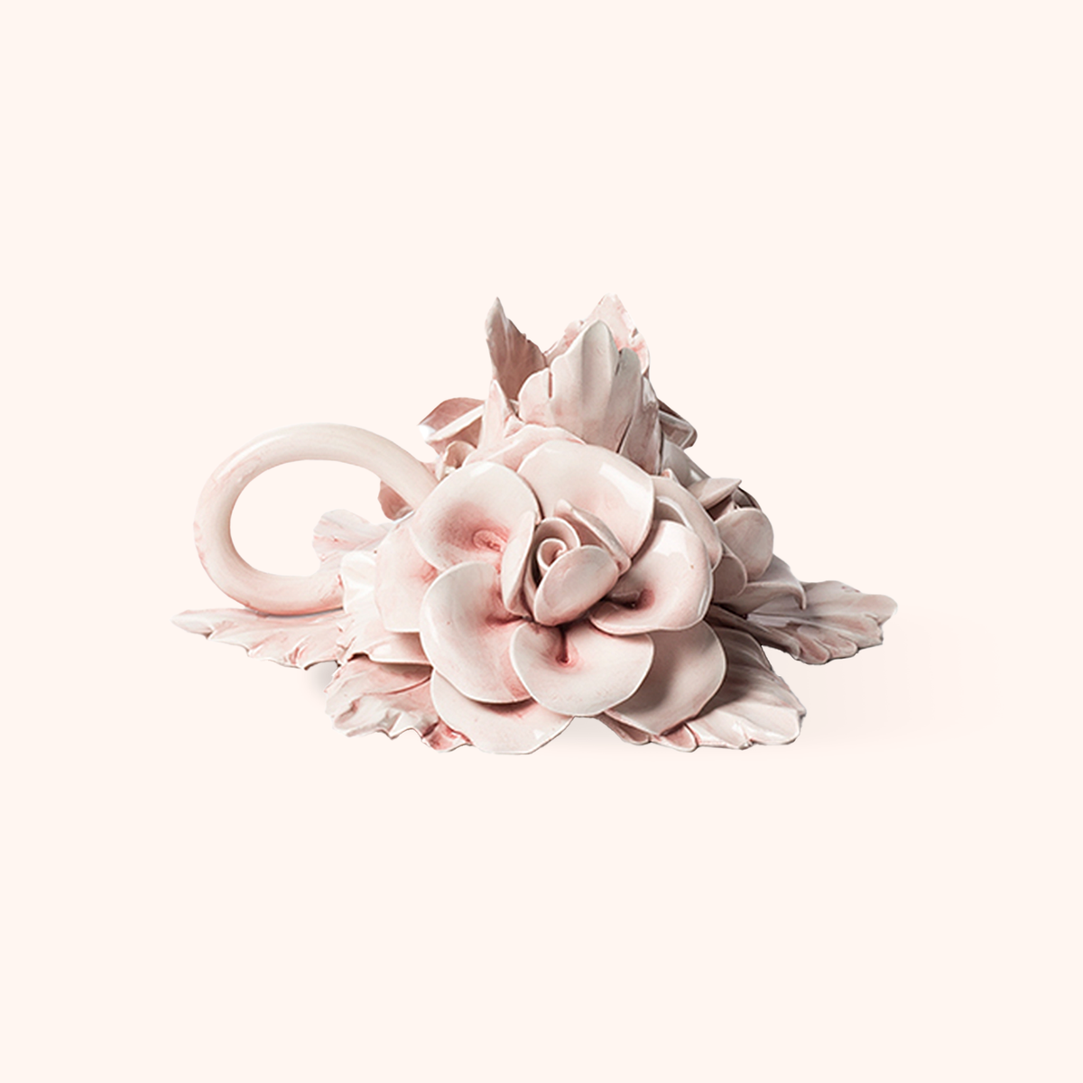Portacandela con Anello Rosa