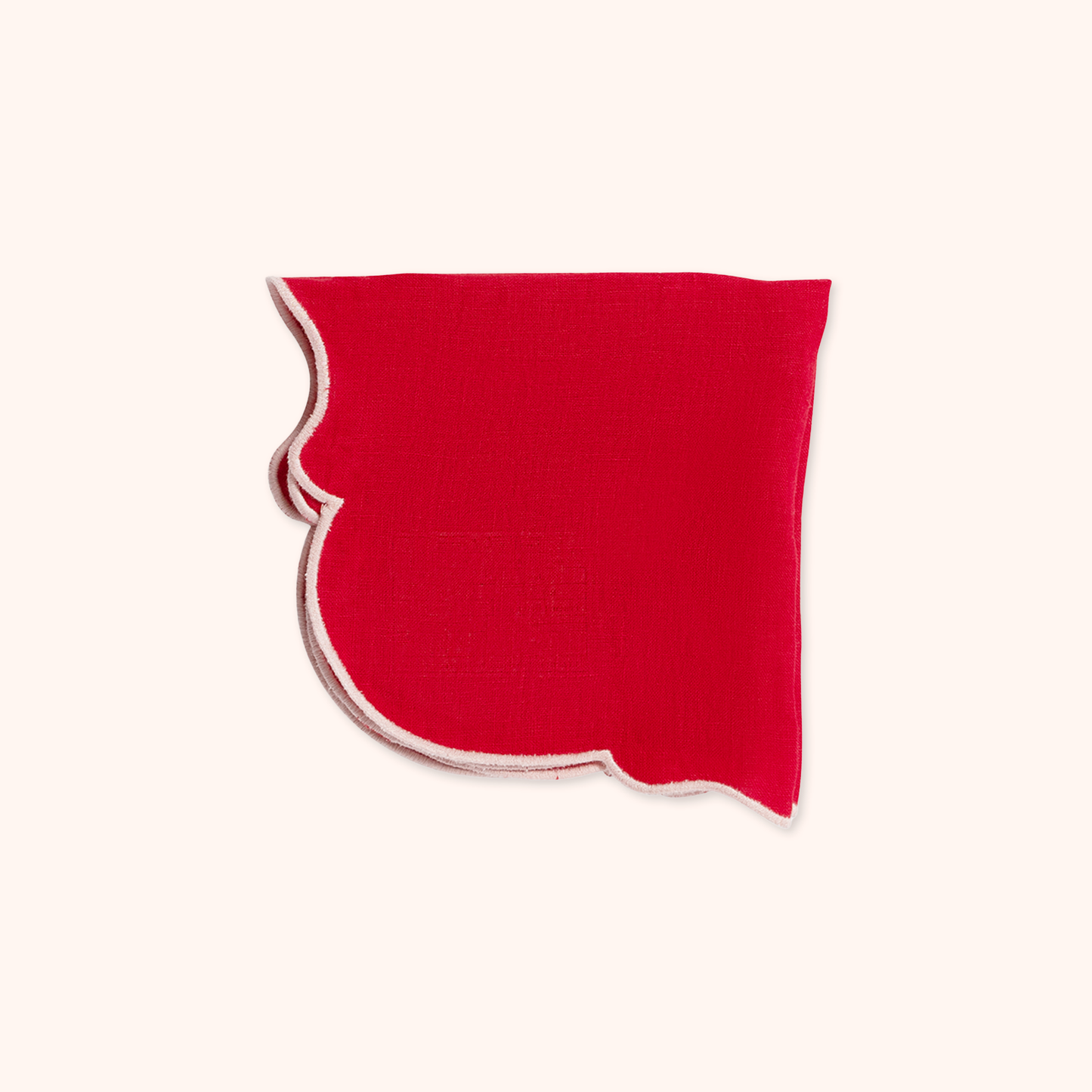 Set 2 Tovaglioli Rosso/Rosa