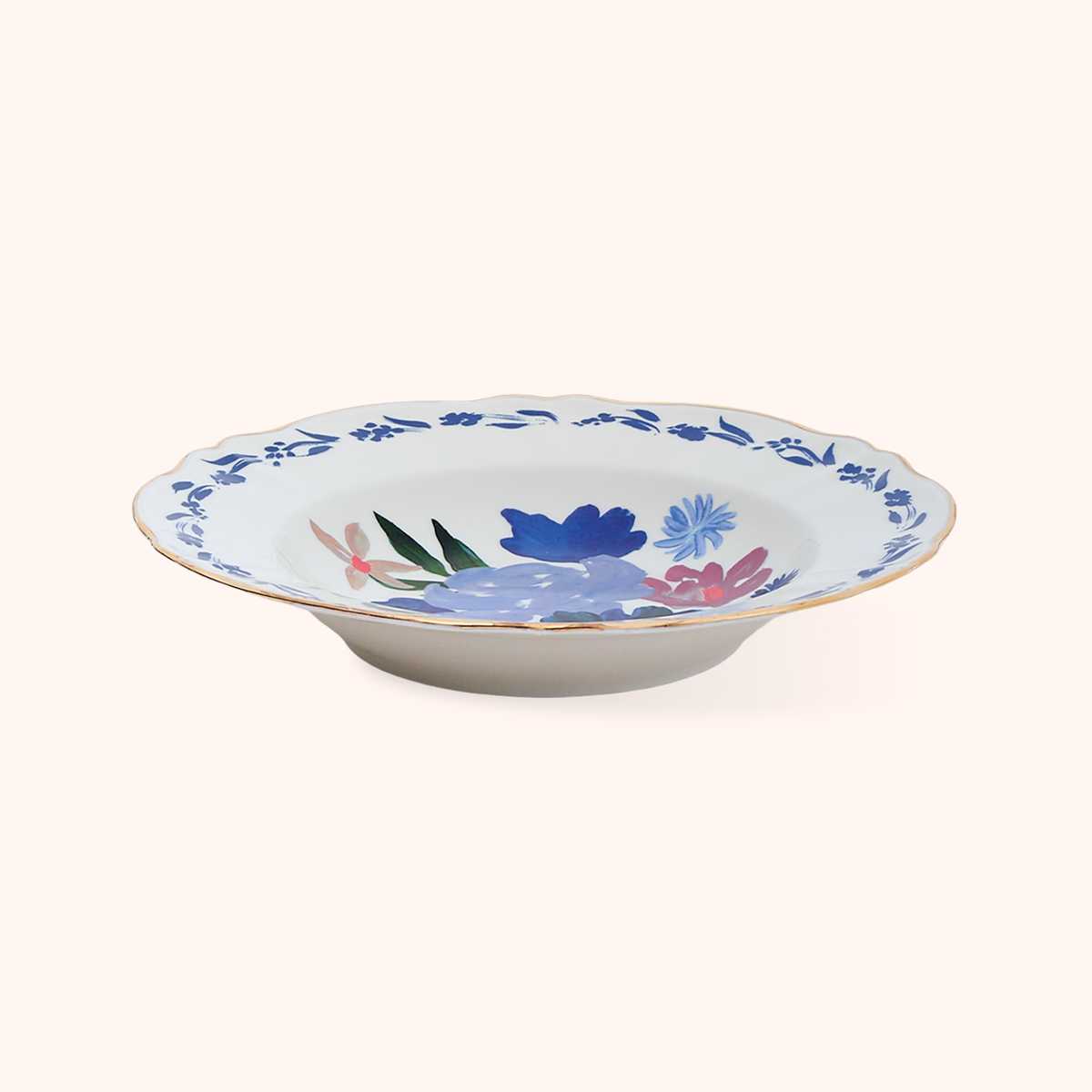 Indaco Bouquet Deep Plate