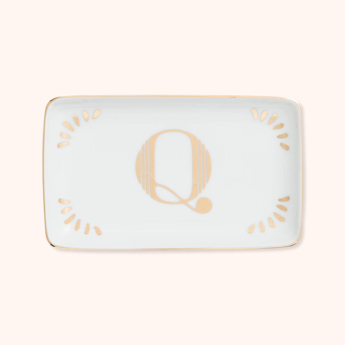 Rectangular Tray Letter Q