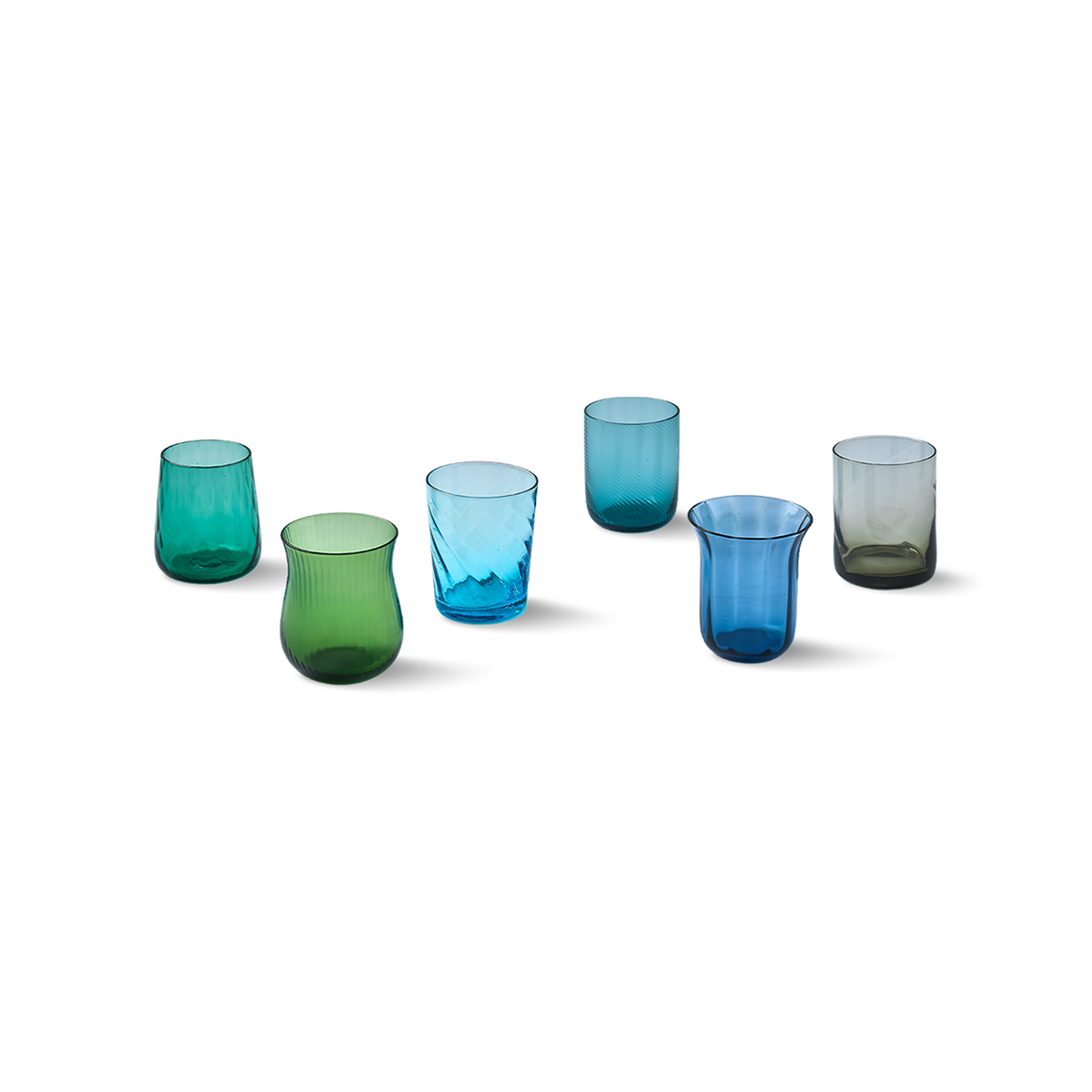 Set 6 Tumbler Texture Nuance Blu/Verde