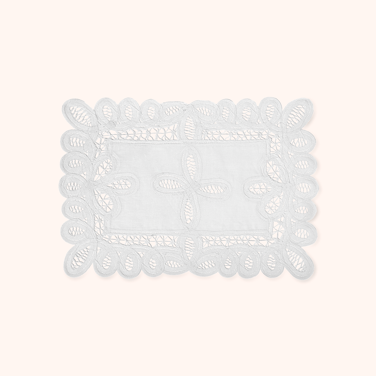 Rectangular Placemat Lace Edge