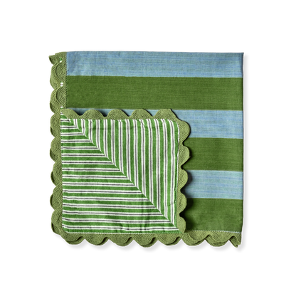 Set 2 Tovaglioli Double Face Verde/Azzurro