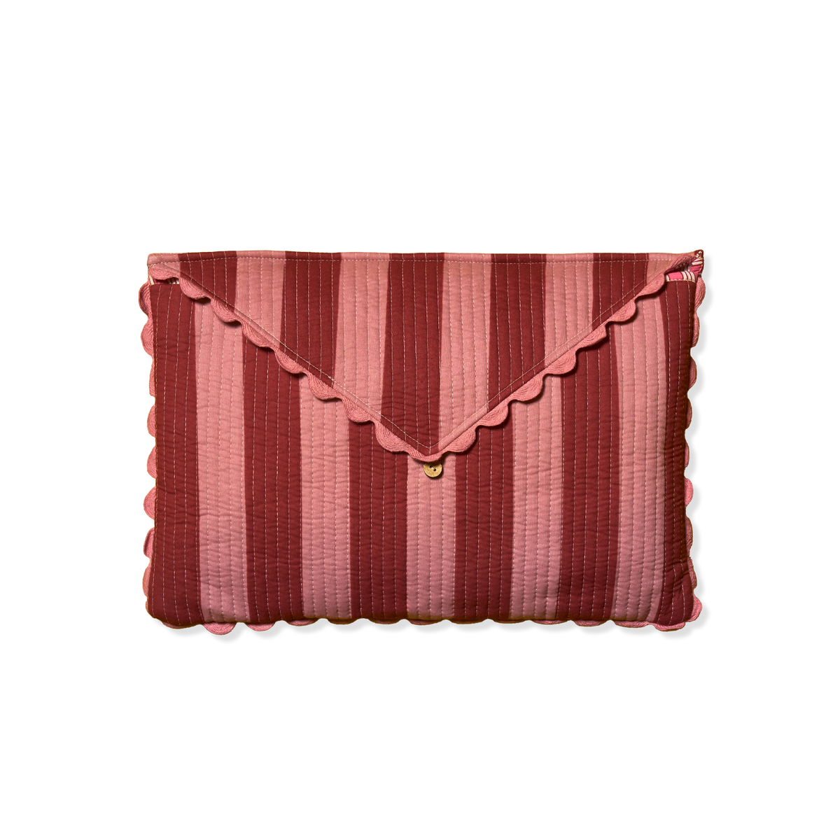 Tablecloth with Bag Pink/Burgundy Stripes