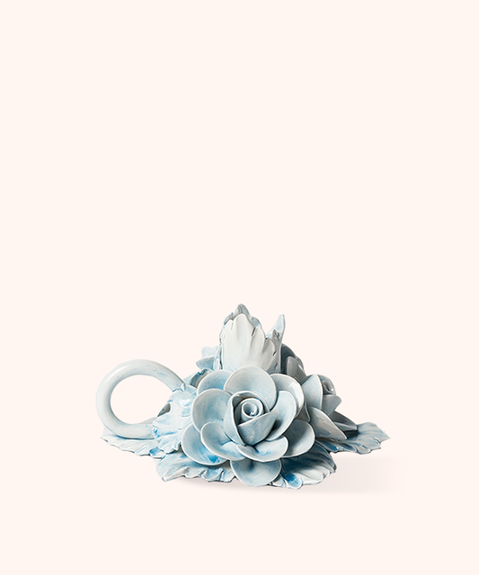 Portacandela con Anello Azzurro