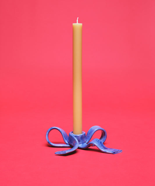 Portacandela Fiocco Blu