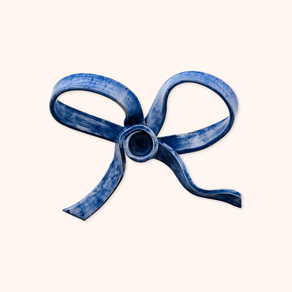 Portacandela Fiocco Blu