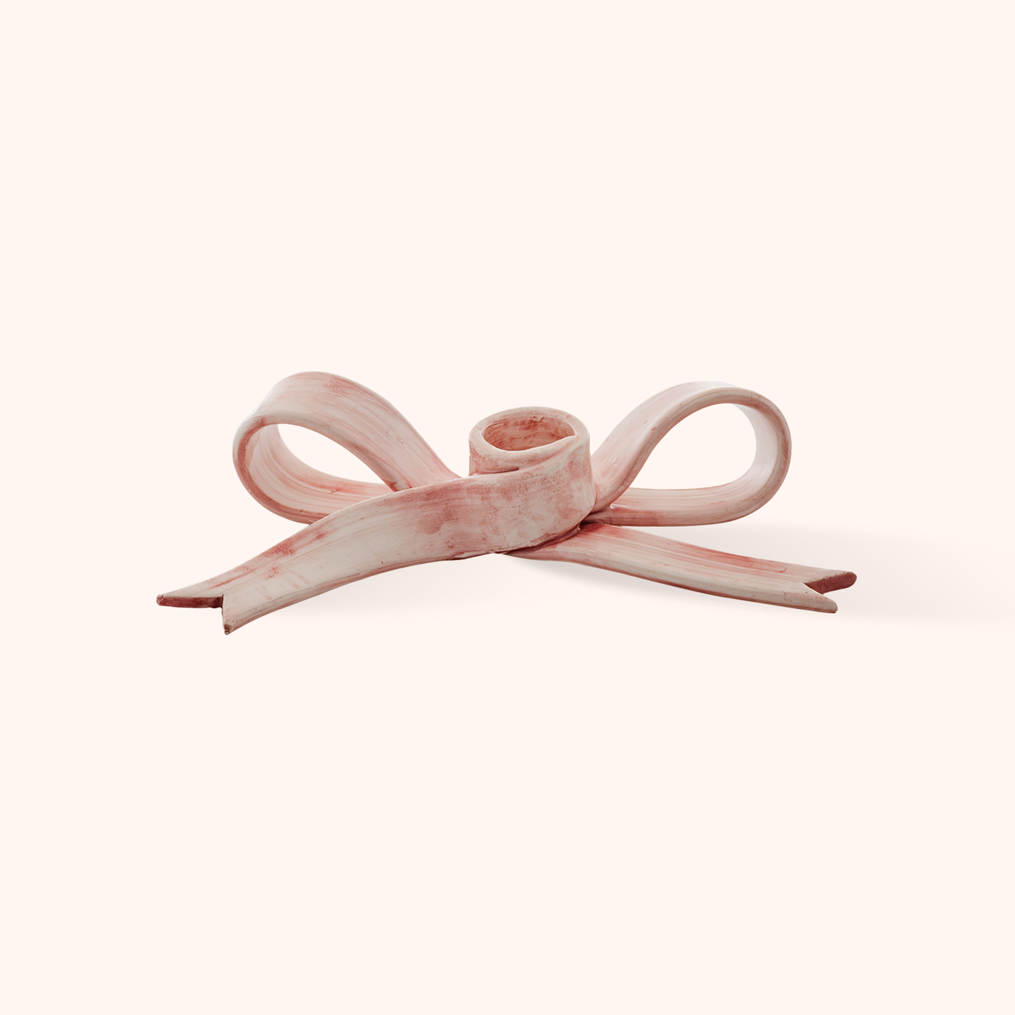 Portacandela Fiocco Rosa