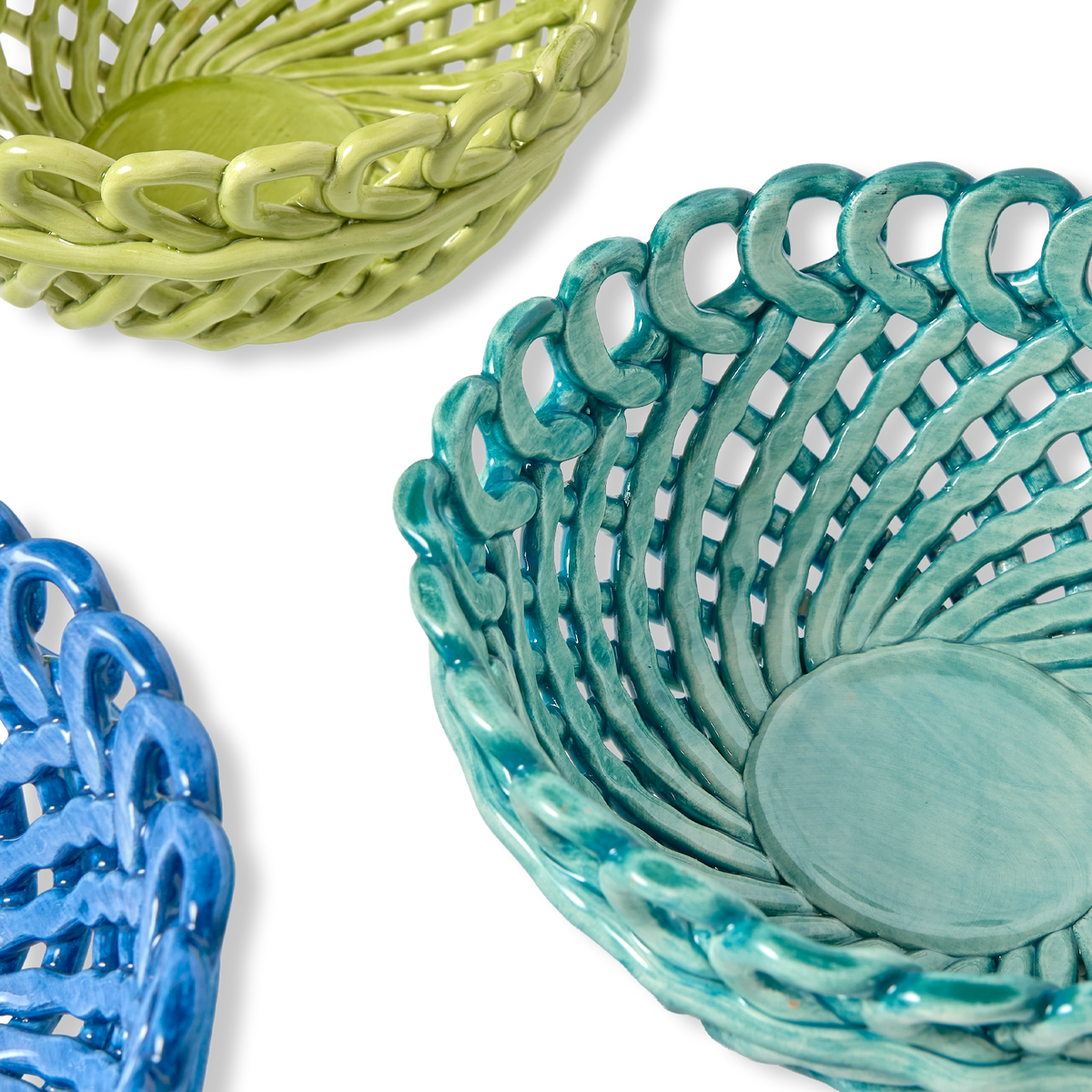 Indigo Round Basket