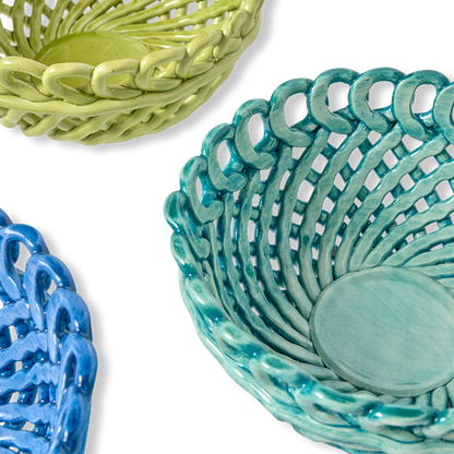 Indigo Round Basket