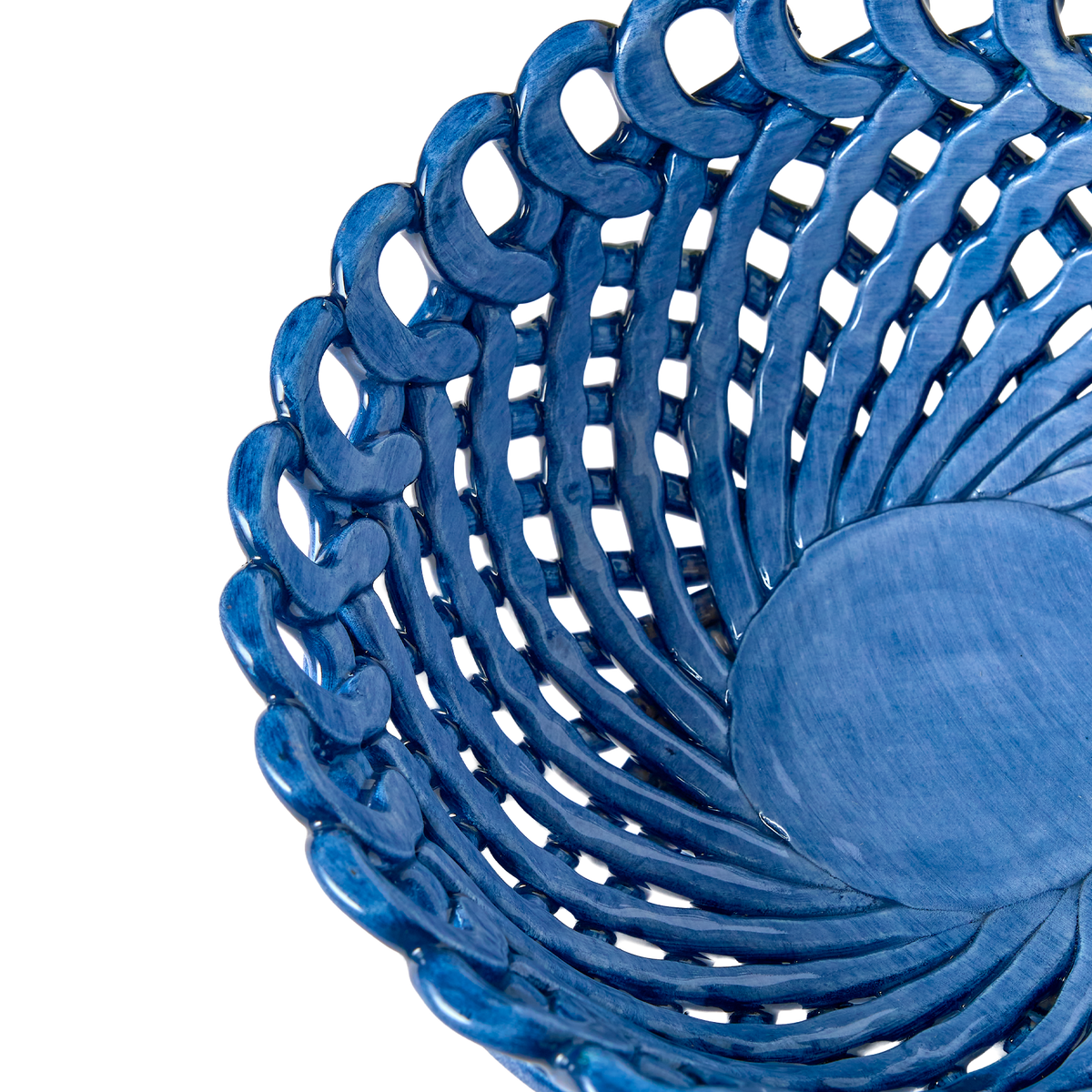 Indigo Round Basket