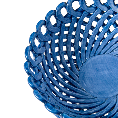 Indigo Round Basket