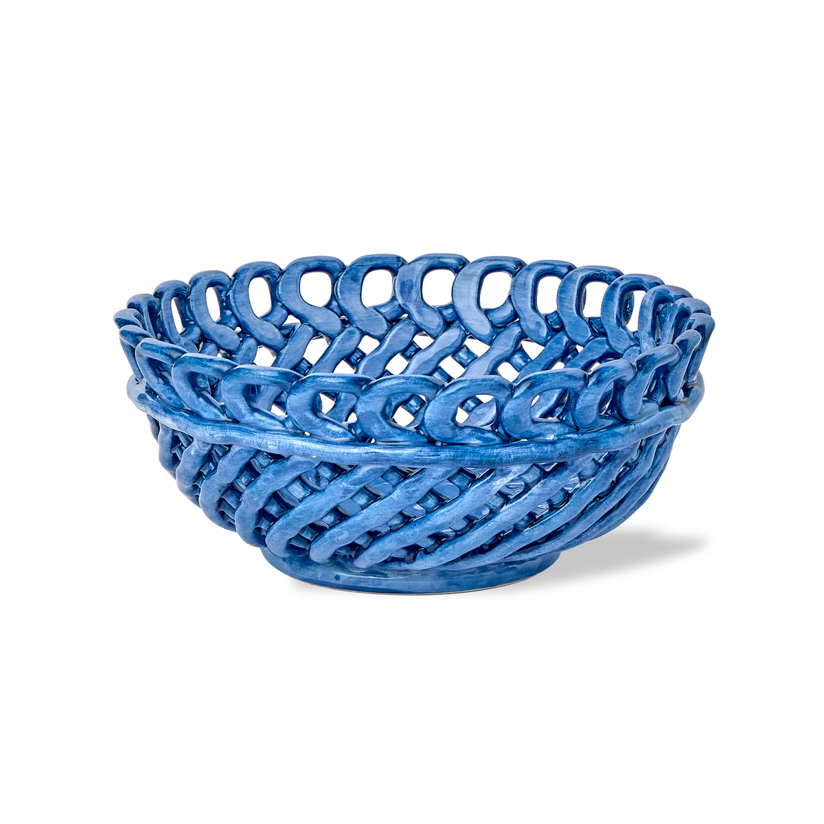 Indigo Round Basket