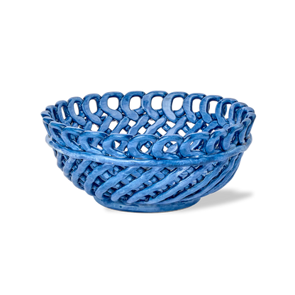 Indigo Round Basket