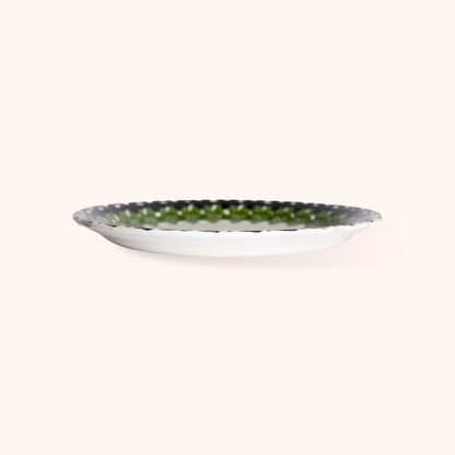 Green Snowflake Serving Plate