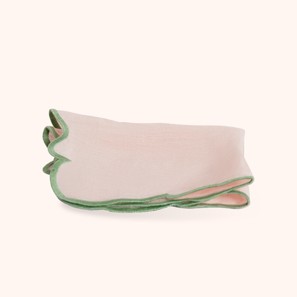 Set 2 Tovaglioli Rosa/Verde