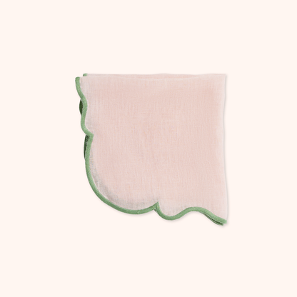 Set 2 Tovaglioli Rosa/Verde