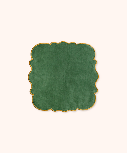 Set 2 Tovaglioli Verde/Oro