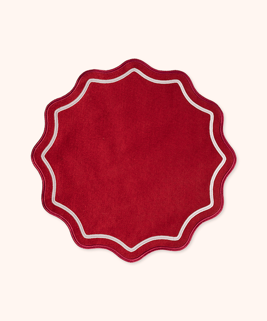 Set 2 Tovagliette Rosso/Bordeaux/Rosa