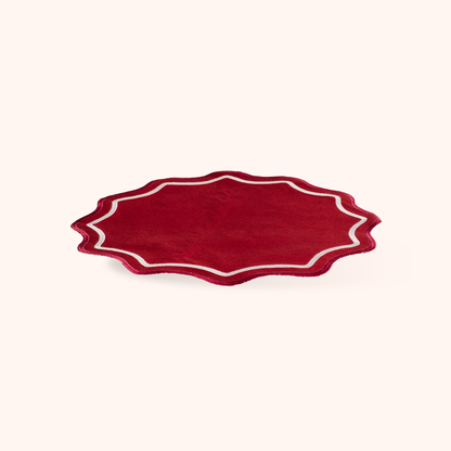 Set 2 Tovagliette Rosso/Bordeaux/Rosa