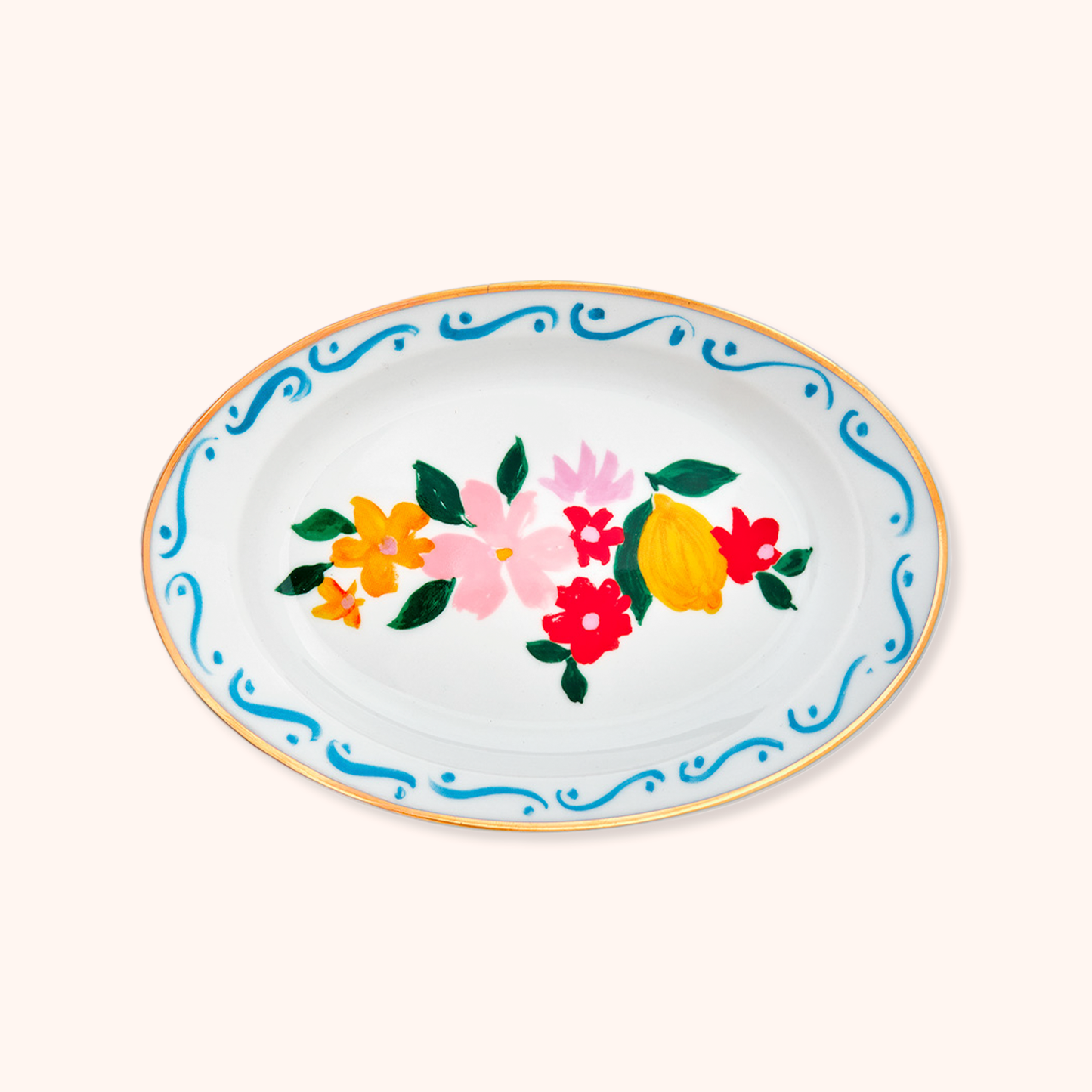 Vassoio Medio Fiori e Limoni
