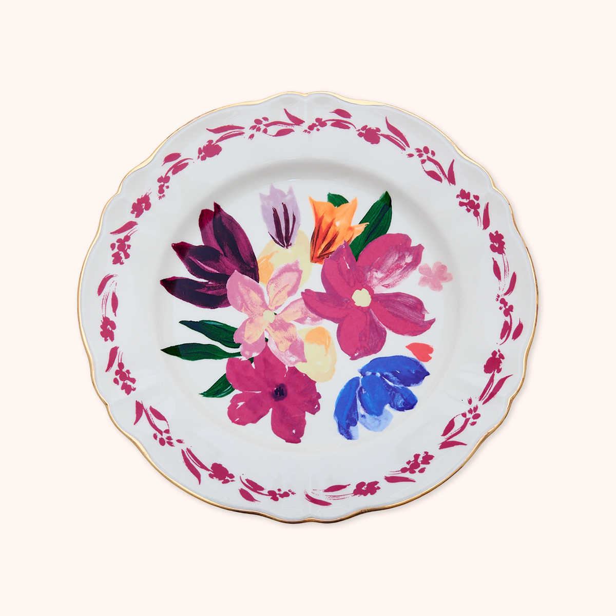 Piatto Piano Bouquet Magenta