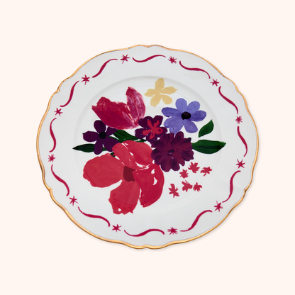 Magenta Bouquet Platter
