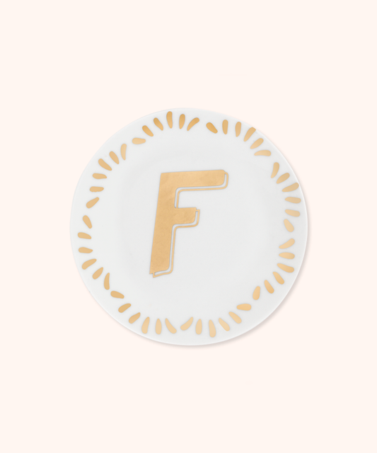 Piattino Lettera F
