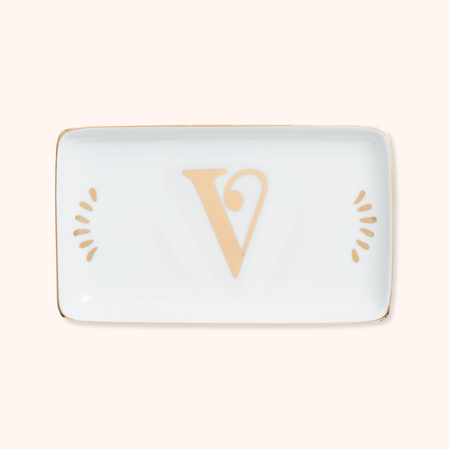 Rectangular Tray Letter V