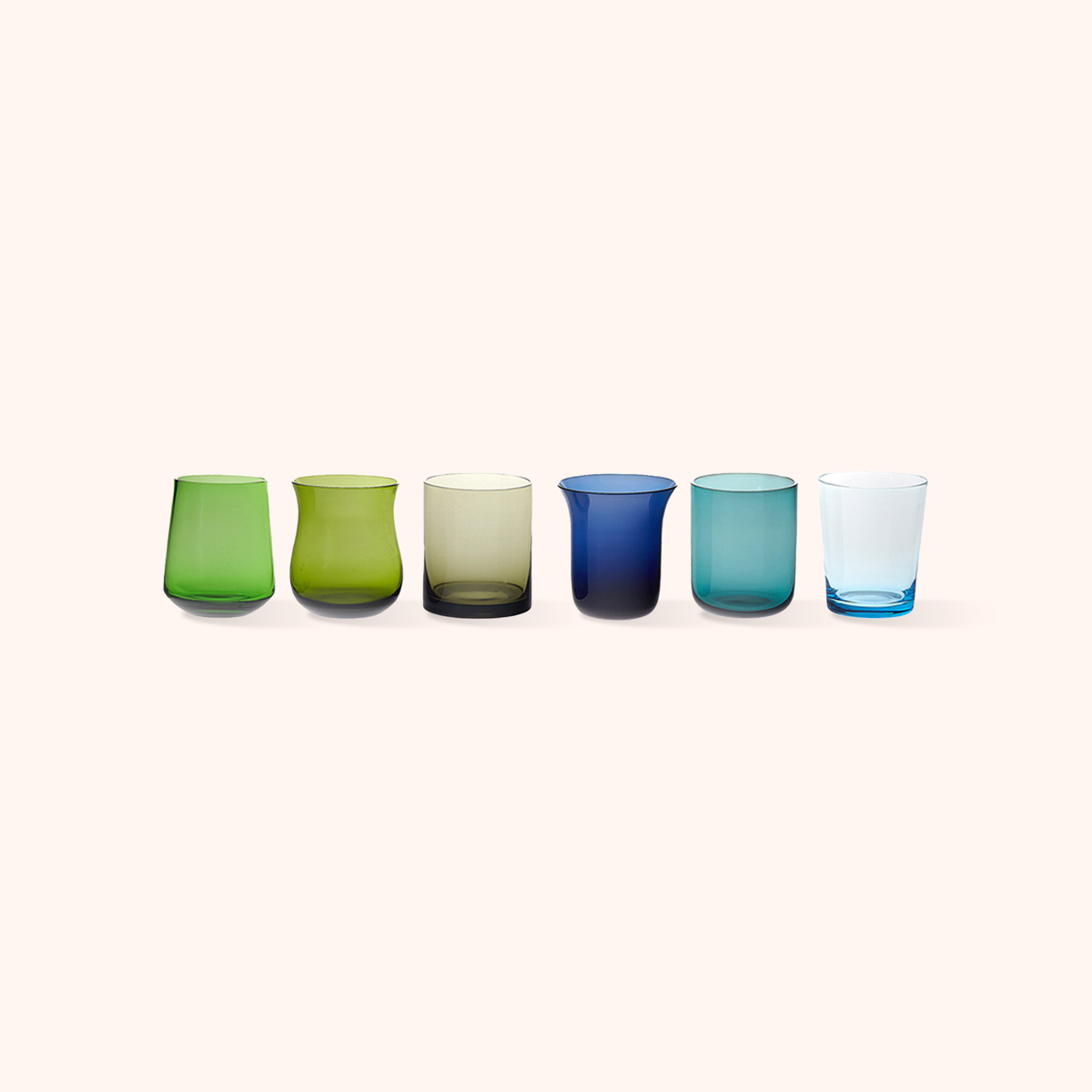 Set 6 Liquorini Nuances blu/verde