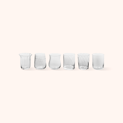 Set 6 Tumbler Texture Trasparente