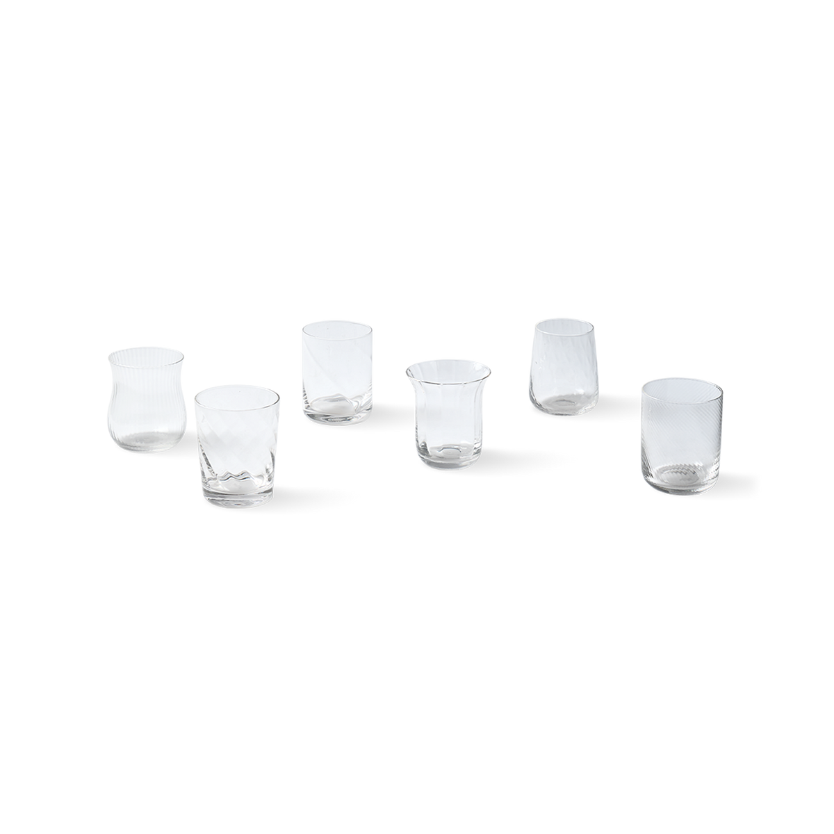 Set 6 Tumbler Texture Trasparente