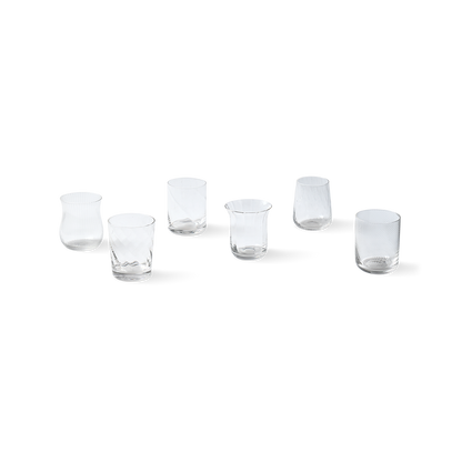 Set 6 Tumbler Texture Trasparente