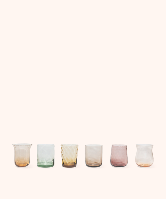Set 6 Tumbler Texture Nuance Ambra/Rosa